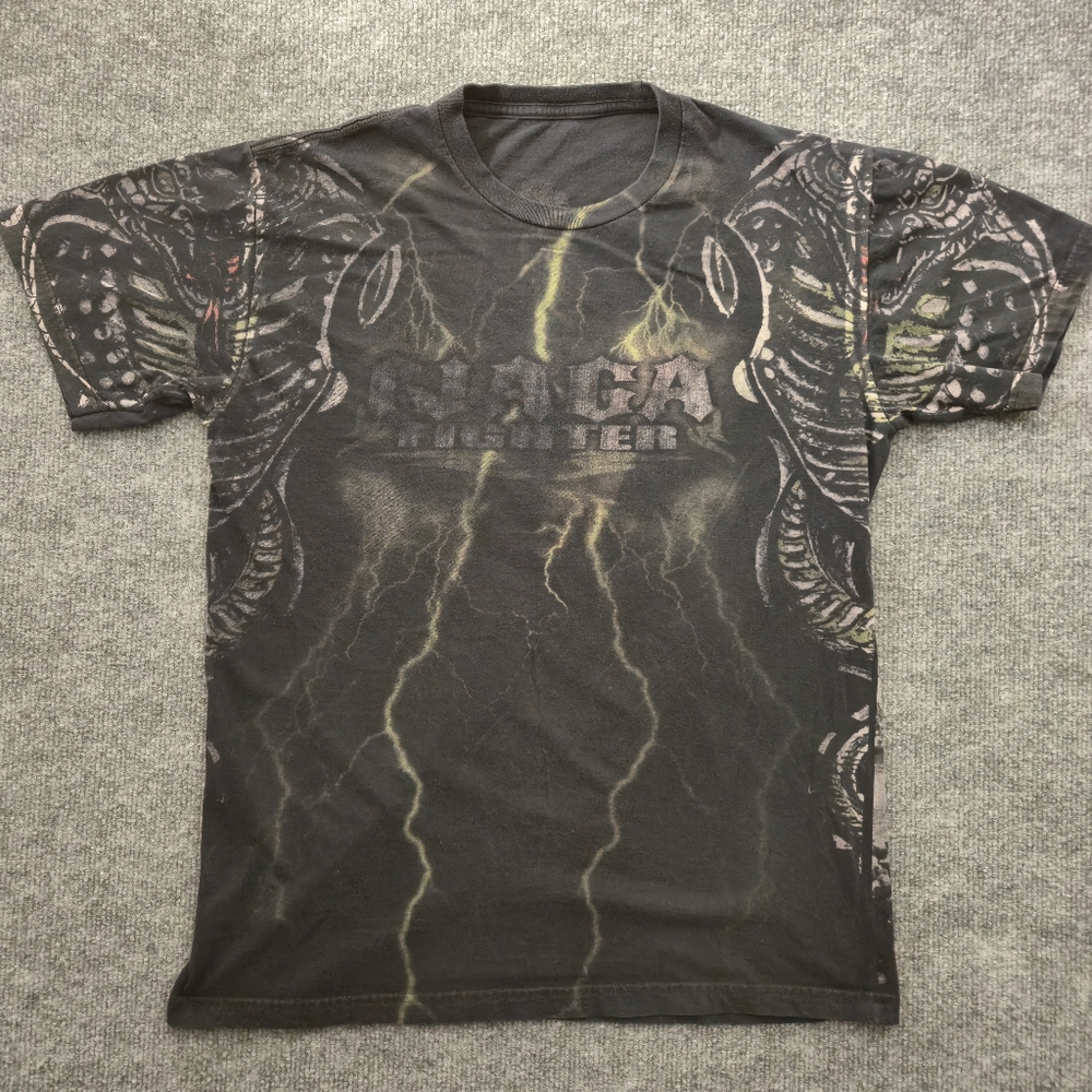 NAGA‎ Fighter Dual Cobra & Lightning Graphic T-Shirt SizevSmall